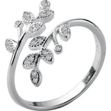 New Crystal Leaf Rings