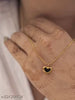 Black heart pendent with chain for Cuties