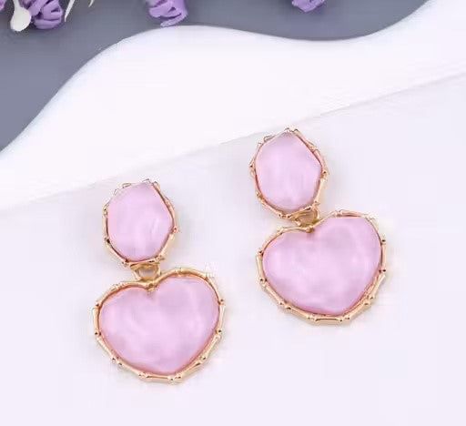 Elegant Heart Earrings for Girls | Gold-Plated Minimalist Heart Studs | Everyday & Party Wear - Premium Fashion Accessory for girls