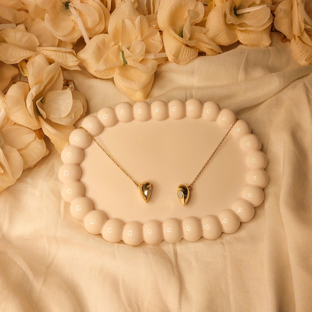 💛🖤✨ Heart Trio Necklace Combo