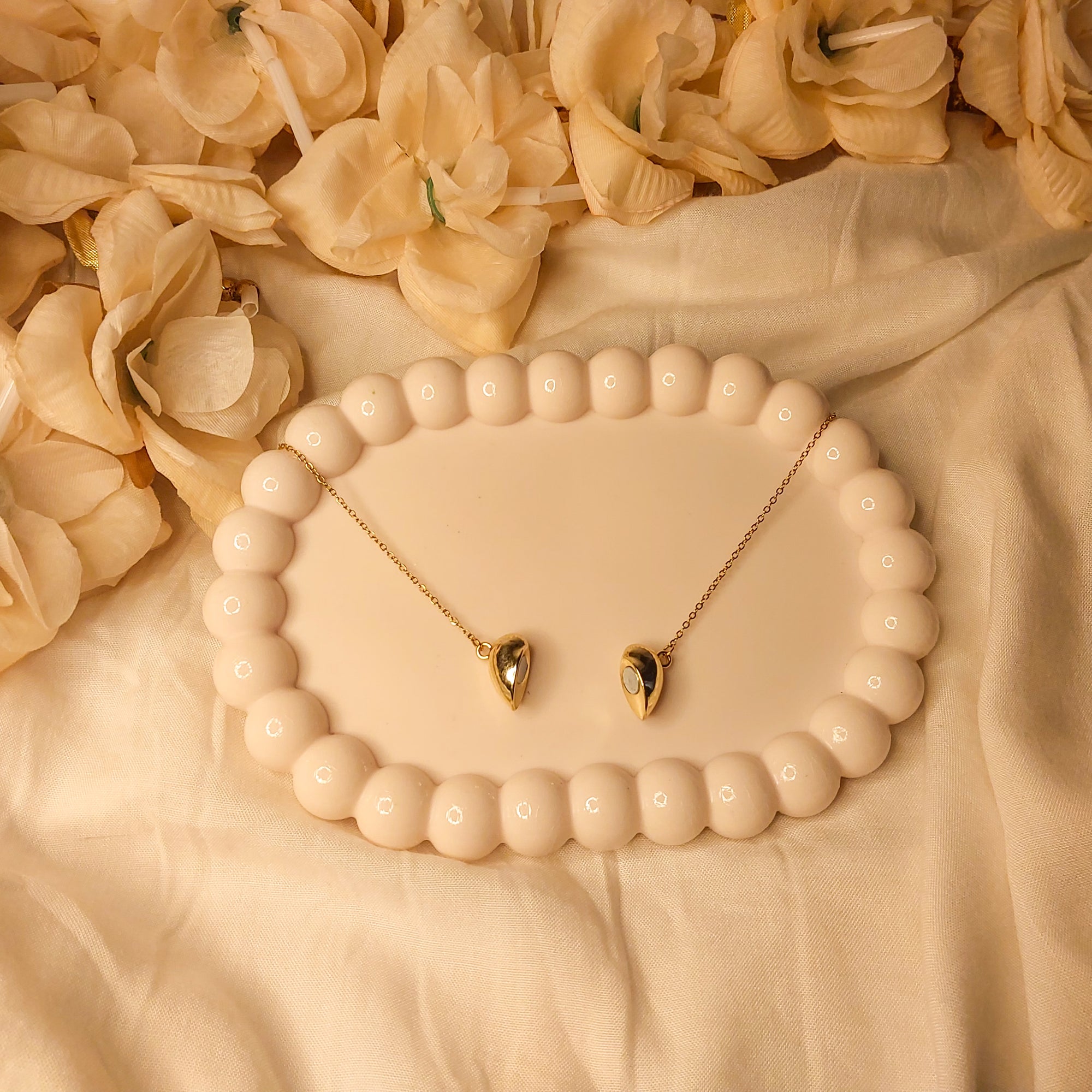 💛🖤✨ Heart Trio Necklace Combo