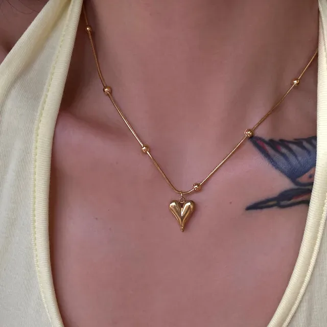 💛 Golden Glow Heart Pendant Necklace✨️